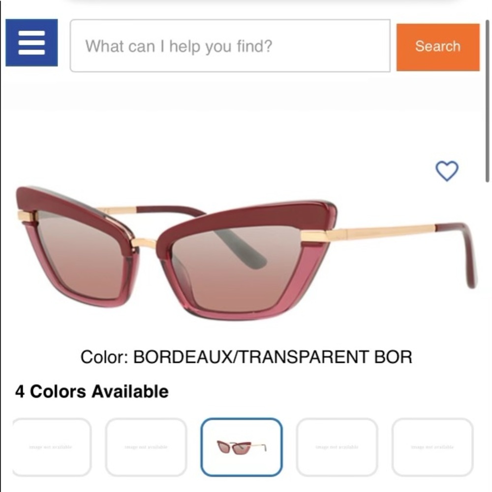 Dolce  Gabbana Cat Eye Sunglasses Brand New